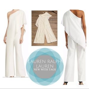 Lauren Ralph Lauren Tiered One Shoulder Jumpsuit
